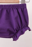 Purple LSU Tiger Applique Bloomer Set Aaria Tees