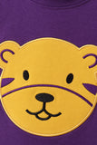 Purple LSU Tiger Applique Set Aaria Tees