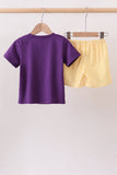 Purple LSU Tiger Applique Set Aaria Tees