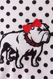 Red Georgia Bulldog Applique Ruffle Bloomer Set Aaria Tees