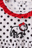 Red Georgia Bulldog Applique Dress Aaria Tees
