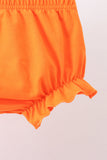 Orange Tennessee Dog Appliqué Bloomer Set Aaria Tees
