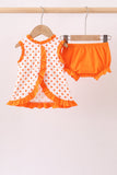Orange Tennessee Dog Appliqué Bloomer Set Aaria Tees