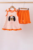 Orange Tennessee Dog Appliqué Set Aaria Tees