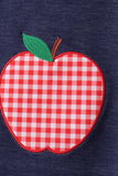 Navy Apple Applique Denim Set Aaria Tees