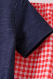Navy Apple Applique Denim Set Aaria Tees