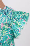 Green Lily Floral Bubble Aaria Tees