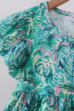 Green Lily Floral Set Aaria Tees