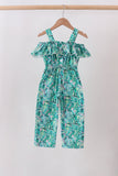 Green Lily Floral Jumpsuit Aaria Tees