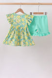 Yellow Lily Floral Set Aaria Tees