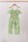 Yellow Lily Floral Jumpsuit Aaria Tees
