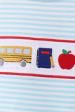 Blue Apple Pencil Embroidered Set Aaria Tees