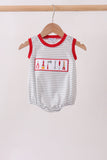 Red Toolbox Embroidery stripe bubble Aaria Tees