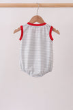 Red Toolbox Embroidery stripe bubble Aaria Tees