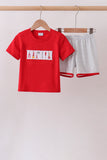 Red Toolbox Embroidery stripe Set Aaria Tees