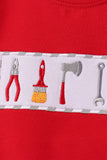 Red Toolbox Embroidery stripe Set Aaria Tees