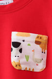Red Farm Animal Set Aaria Tees
