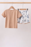 Khaki Deer Forest Set Aaria Tees