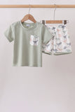 Green Dinosaur Set Aaria Tees