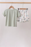 Green Dinosaur Set Aaria Tees