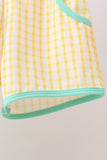 Mustard Honey Bear Embroidered Short Set Aaria Tees