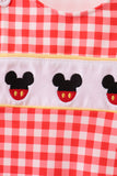 Red Character Plaid Embroidered Jon Jon Aaria Tees
