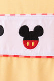 Mustard Character Plaid Embroidered Short Set Aaria Tees