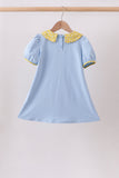 Blue Bus Floral Applique Dress Aaria Tees