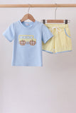 Blue Bus Applique Set Aaria Tees