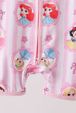 Pink Princess Bamboo Romper Aaria Tees