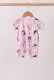 Pink Princess Bamboo Romper Aaria Tees