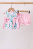 Blue Floral Bloomer Set Aaria Tees