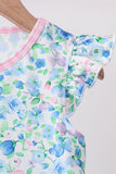Blue Floral Dress Aaria Tees