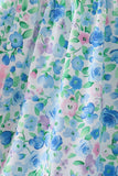 Blue Floral Dress Aaria Tees