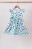Blue Floral Dress Aaria Tees