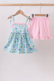 Blue Floral Set Aaria Tees