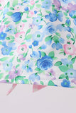 Blue Floral UPF Swim Set Aaria Tees
