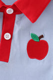 Blue Apple Appliqué Shirt Aaria Tees