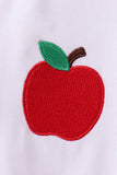Red Stripe Apple Embroidered Set Aaria Tees