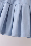 Blue Apple Embroidered Skorts Set Aaria Tees