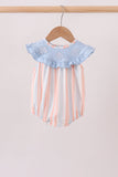 Seashell Stripe Embroidered Bubble Aaria Tees