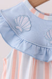 Seashell Stripe Embroidered Bubble Aaria Tees