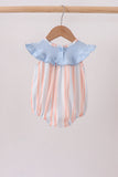 Seashell Stripe Embroidered Bubble Aaria Tees