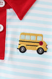 Red Bus Embroidered Set Aaria Tees