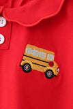 Red Bus Embroidered Skorts Set Aaria Tees