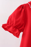 Red School Apple Skorts Set Aaria Tees