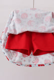 Red School Apple Skorts Set Aaria Tees