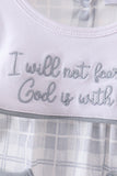 Blue Faith Quote Embroidered Bubble Aaria Tees