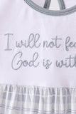 Blue Faith Quote Embroidered Dress Aaria Tees