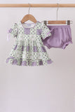 Purple Floral Bloomer Set Aaria Tees